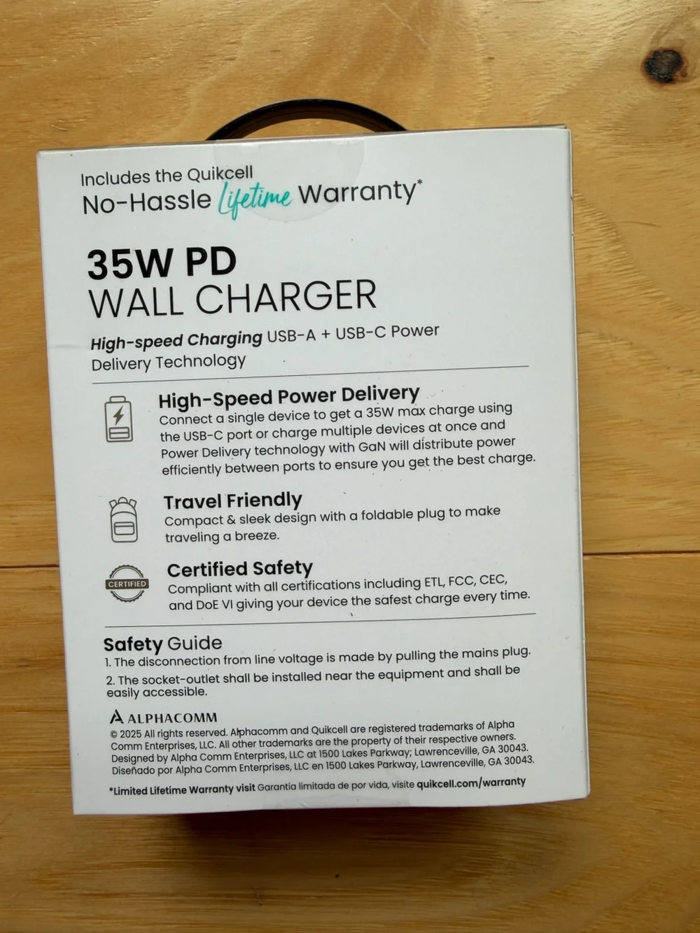 Wall charger block